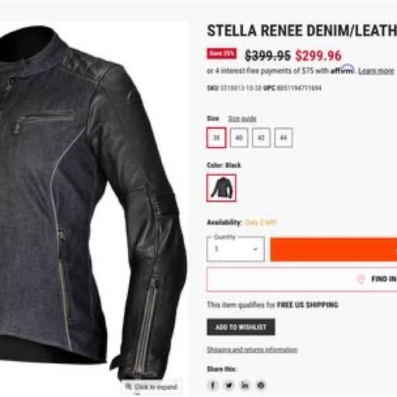 Alpinestars renee jacket sale